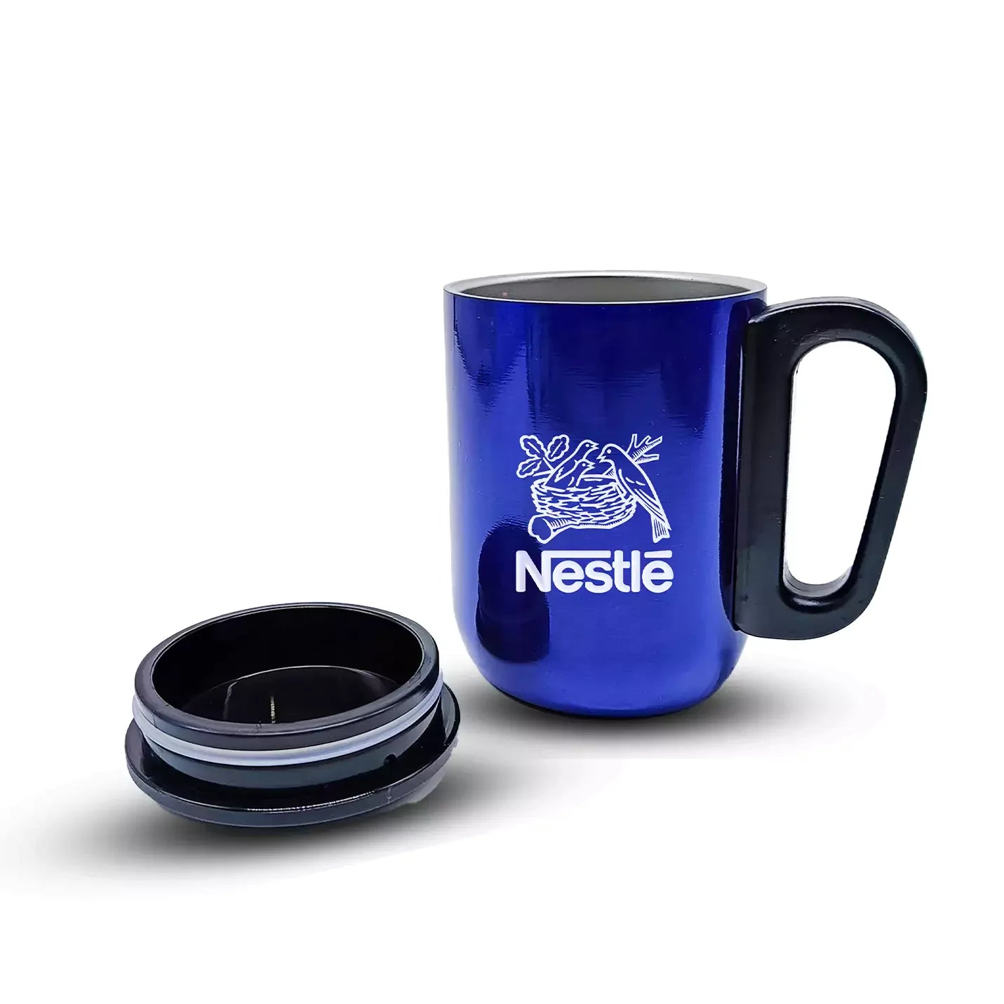 Top-Quality Blue Coffee Mug with Spill-Proof Lid Img 2